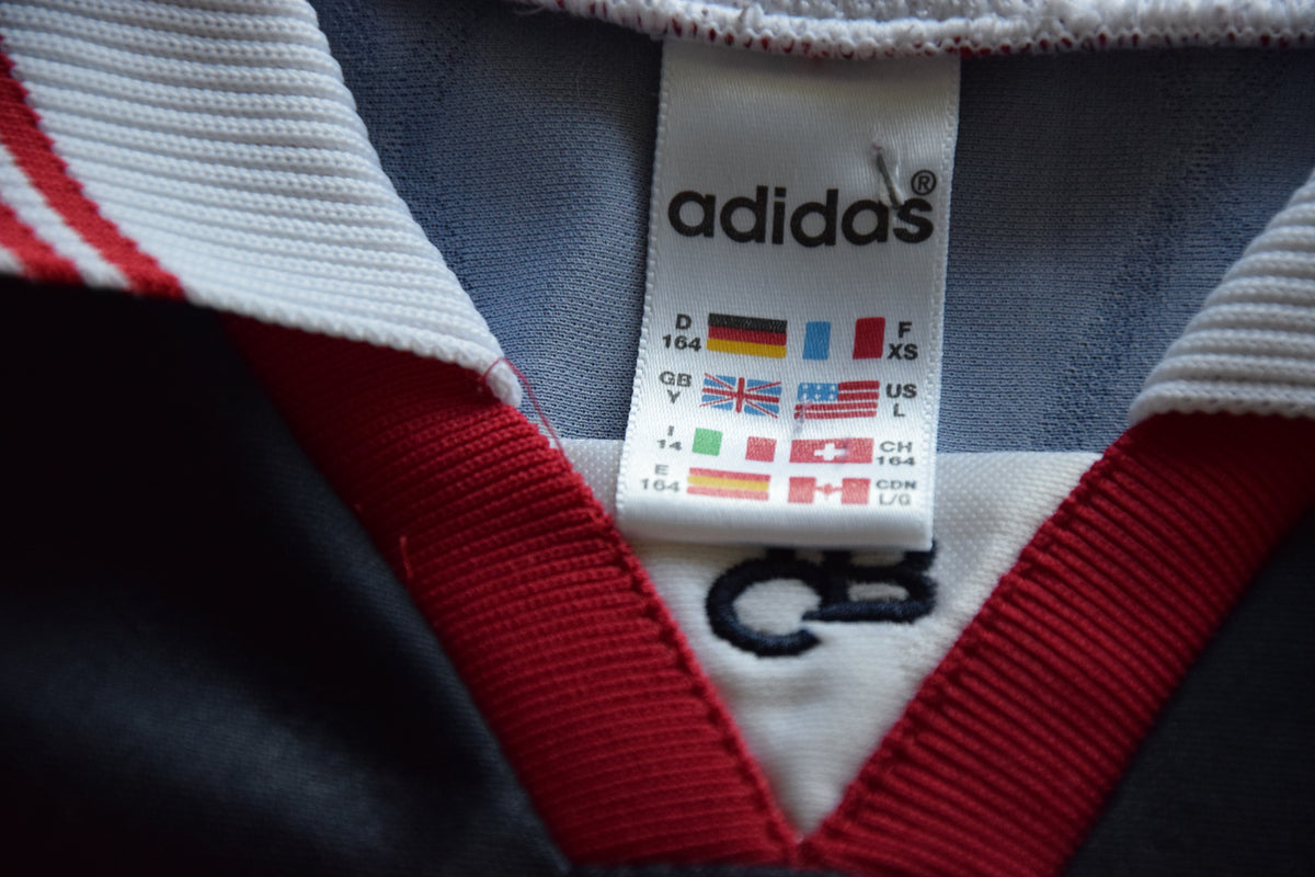 Bayern München 1997-1999 auswärts Trikot 164 cm #19 Jancker Opel Adidas